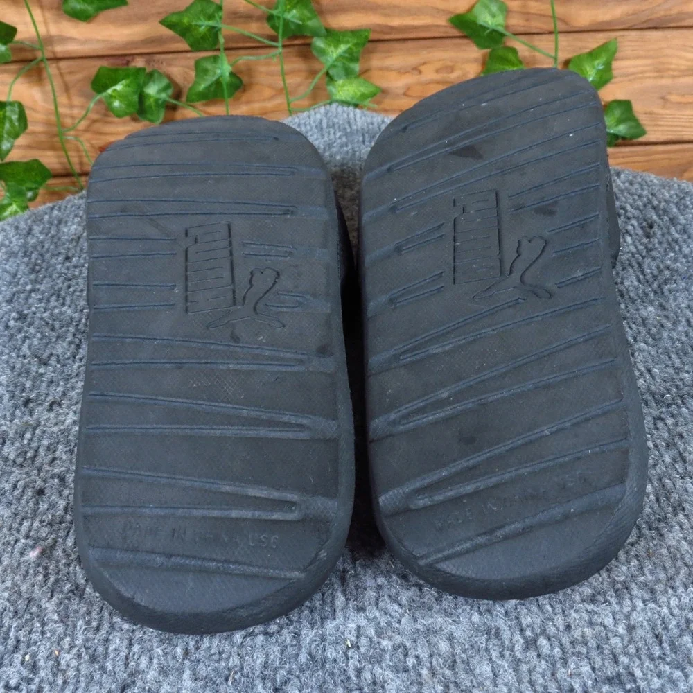 Puma‎ Cool Cat Womens Slide Sandals Size 6 Casual Comfort Black Pink Logo